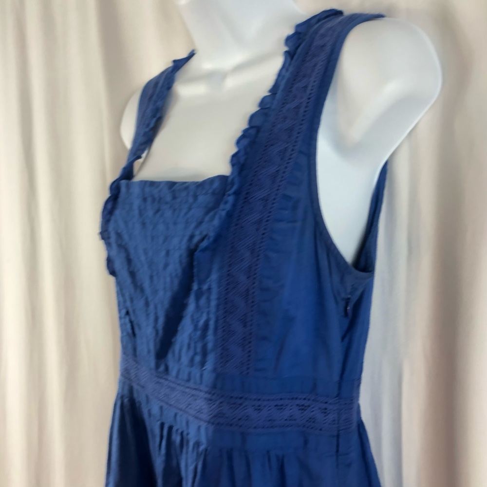 Maeve Anthropologie Cotton embellished sleeveless dress pockets 8 - Picture 11 of 16